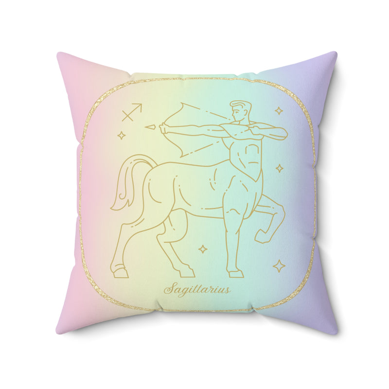 Sagittarius Astrology Zodiac Sign Square Throw Pillow Spiritual Home Decor Accent Pillow