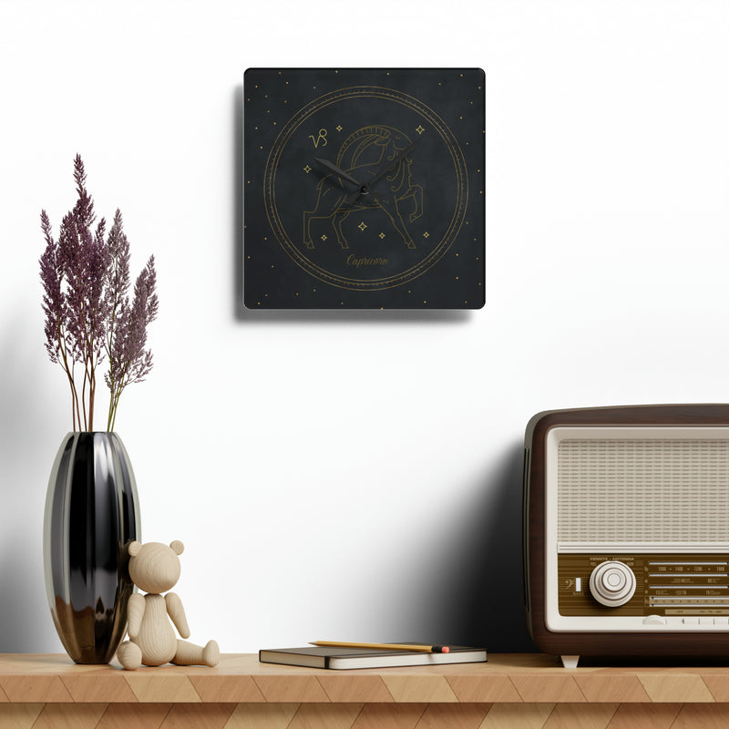 Capricorn Zodiac Astrological Astrology Sun Sign Acrylic Wall Clock