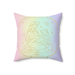 Virgo Astrology Zodiac Sign Square Throw Pillow Spiritual Home Decor Accent Pillow