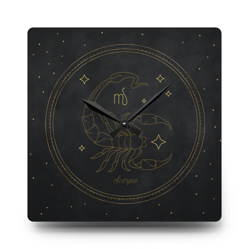 Scorpio scorpion Zodiac Astrological Astrology Sun Sign Acrylic Wall Clock