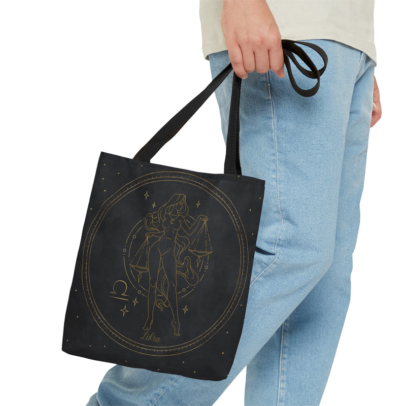 Libra Zodiac Astrology Sign Weekender Large Reusable Tote Bag