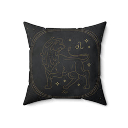 Leo Lion Astrology Zodiac Sign Square Throw Pillow Spiritual Home Decor Accent Pillow