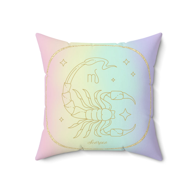 Scorpio Astrology Zodiac Sign Square Throw Pillow Spiritual Home Decor Accent Pillow
