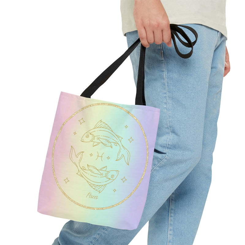 Pisces Zodiac Astrology Sign Weekender Large Reusable Tote Bag