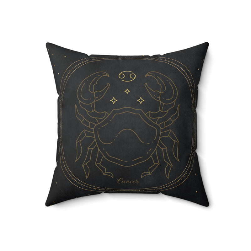 Cancer crab Astrology Zodiac Sign Square Throw Pillow Spiritual Home Decor Accent Pillow