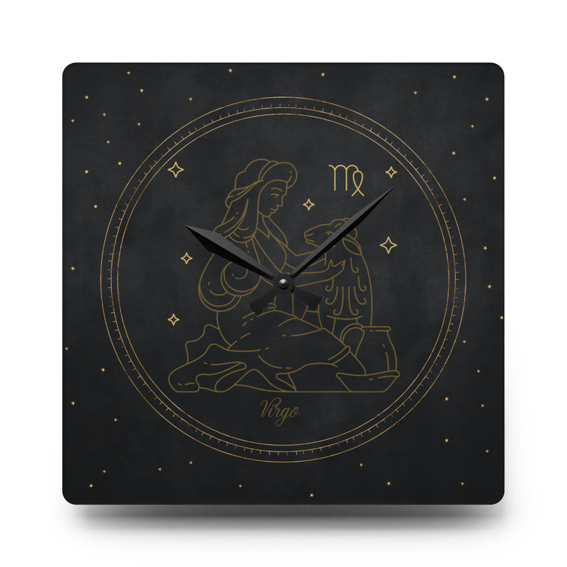 Virgo Zodiac Astrological Astrology Sun Sign Acrylic Wall Clock