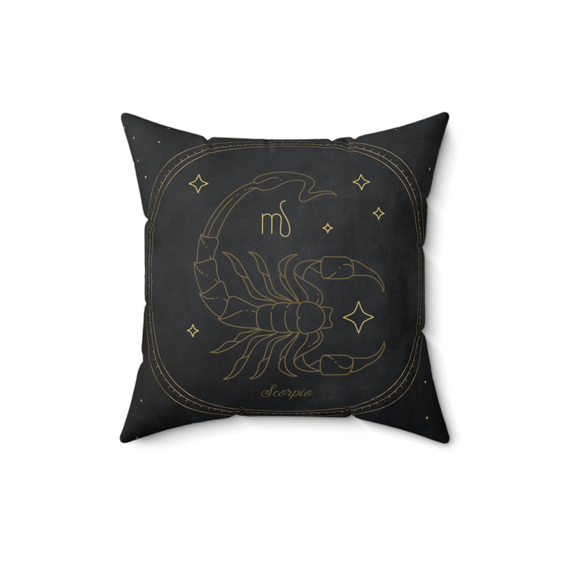Scorpio Astrology Zodiac Sign Square Throw Pillow Spiritual Home Decor Accent Pillow