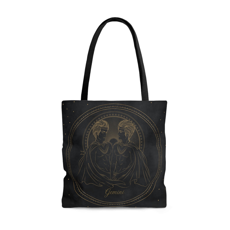Gemini Zodiac Astrology Sign Large Reusable Tote Bag