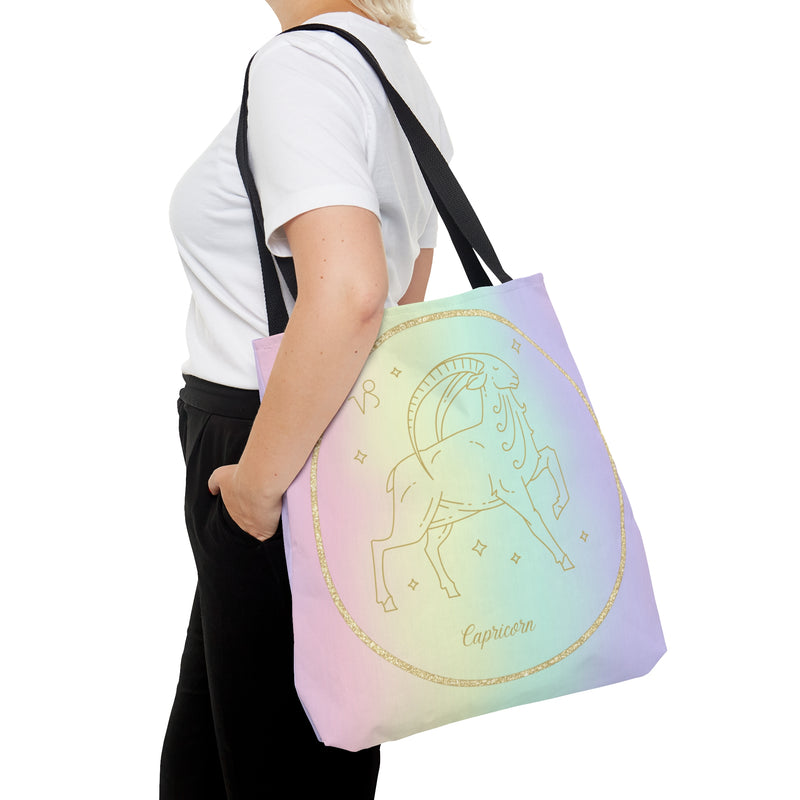 Capricorn  Zodiac Astrology Sign Large Reusable Tote Bag