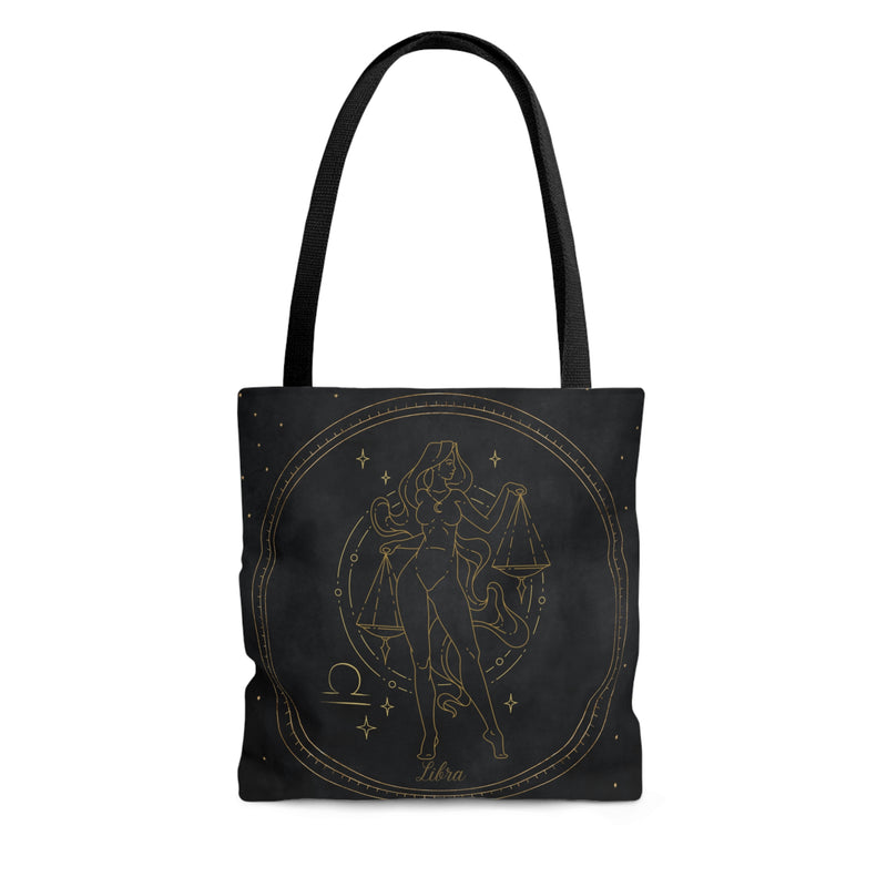 Libra Zodiac Astrology Sign Weekender Large Reusable Tote Bag