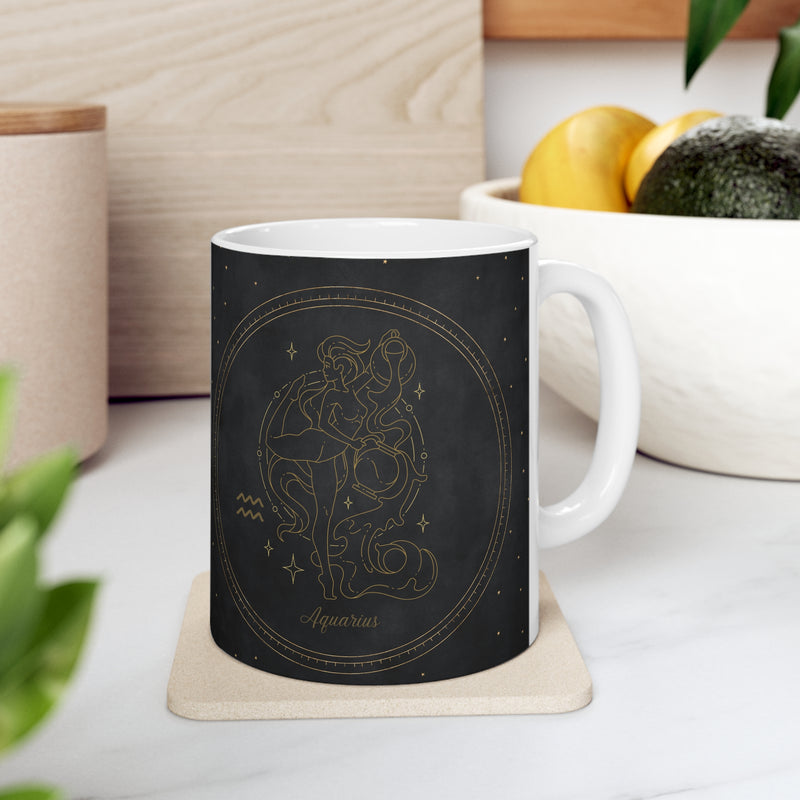 Aquarius Zodiac Astrological astrology Sun Sign Ceramic Coffee Mug 11oz